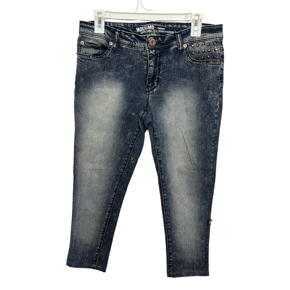 Low Rise Studded Denim Capri Denim Size 11 Grunge Y2K Lizzie Maguire Retro